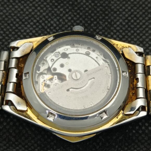 Vintage 1991 Citizen Automatic Mens Silver Watch W/daydate & Glass Back - Picture 8 of 8